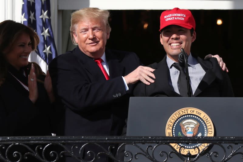 U.S. President Trump welcomes 2019 World Series champion Washington Nationals at the White House in Washington