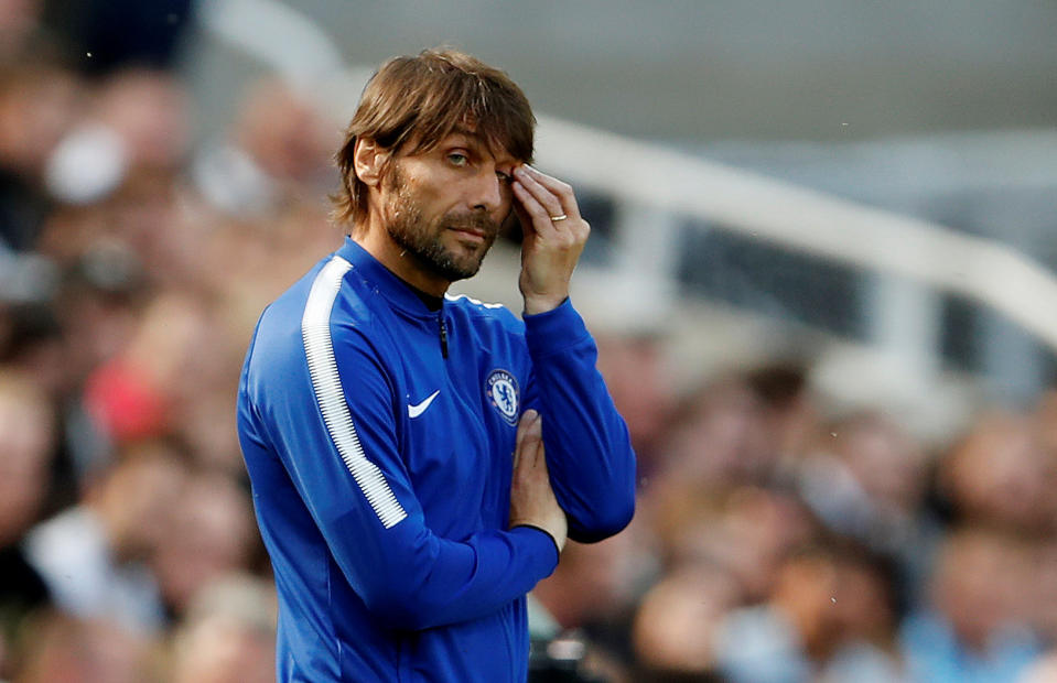 Antonio Conte watched on as Chelsea’s league season ended in a comprehensive defeat at Newcastle.