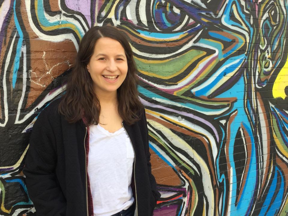 Waitsfield native Shaina Taub poses near her neighborhood in Brooklyn on April 12, 2019.