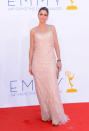 Amanda Peet arrives at the 64th Primetime Emmy Awards at the Nokia Theatre in Los Angeles on September 23, 2012.