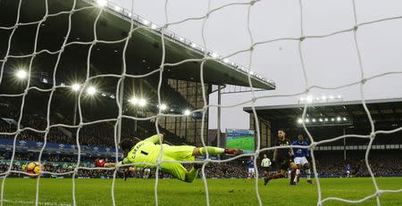 Everton v Manchester City - Premier League - Goodison Park - 15/1/17 Everton's Romelu Lukaku scores their first goal Reuters / Darren Staples Livepic