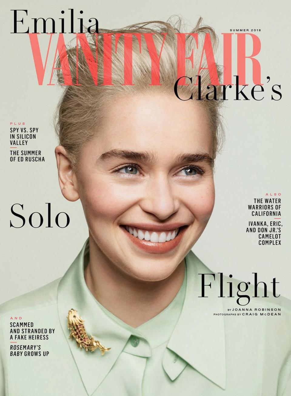 Cover star: Emilia Clarke on Vanity Fair (Photograph by Craig Mcdean/Styled by Jessica Diehl for Vanity Fair)