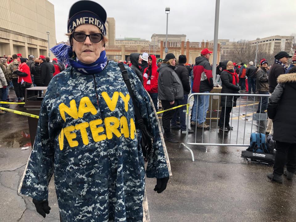 Barbara Finger, 69, attends a Trump rally in Milwaukee on Jan. 14, 2020.  (Photo: Christopher Mathias, HuffPost)