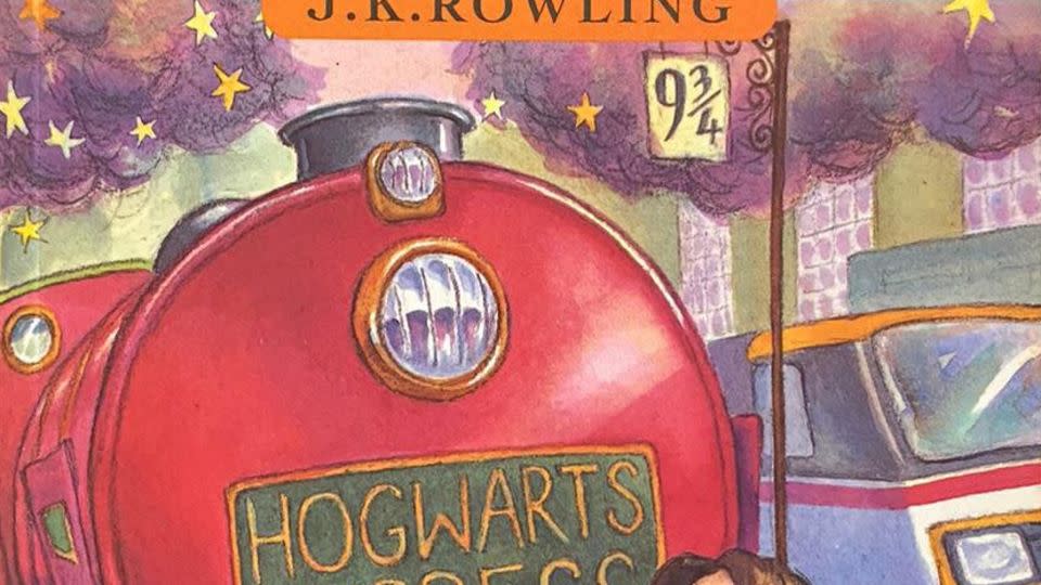 The first edition of 1997 book "Harry Potter and the Philosopher's Stone," which Taylor illustrated. - BNPS/Shutterstock