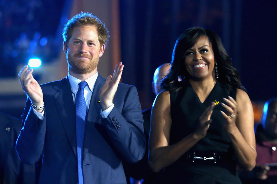 Michelle Obama offers her congratulations to the Duke and Duchess of Sussex on the birth of their baby boy.