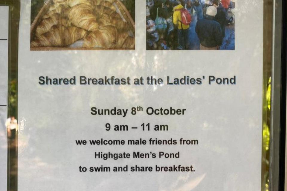 Harry Styles ladies pond breakfast (Robbie Griffiths)