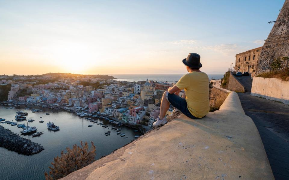 Sunset over the island of Procida - Moment RF