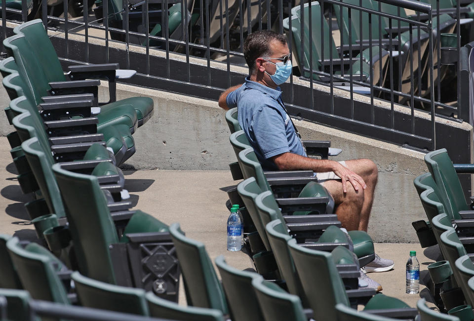 芝加哥白襪總管Rick Hahn。（Photo by Jonathan Daniel/Getty Images）