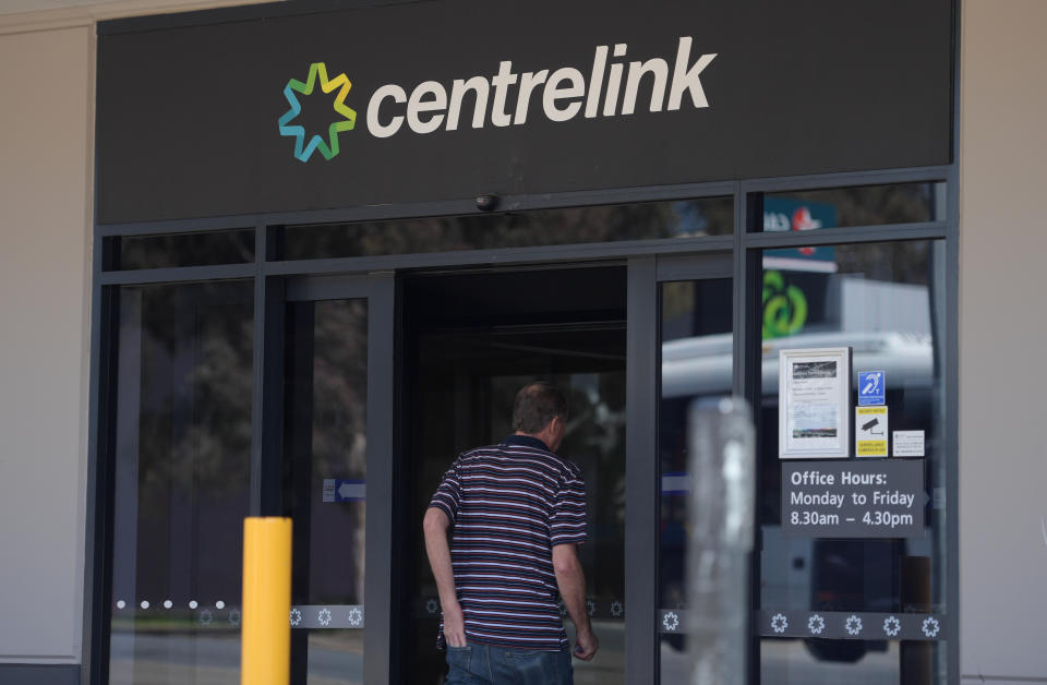 Pictured: Exterior of a Centrelink office in Adelaide. Image: AAP