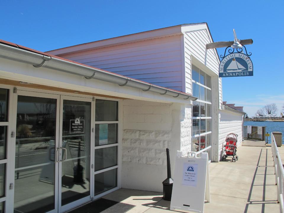 This April 6, 2014 photo shows The Annapolis Maritime Museum, in Annapolis, Md. The free museum highlights the oyster and its role in shaping the history and maritime culture of Annapolis. It’s one of a number of free things to do in Annapolis. (AP Photo/Brian Witte)