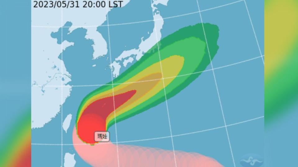 瑪娃颱風解除海上警報，北部仍持續降雨。（圖／中央氣象局）