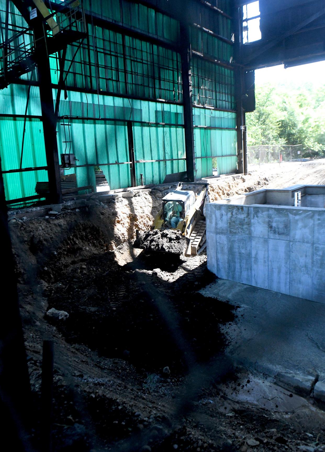 Canton Drop Forge is adding equipment and employees. Crews from Beaver Excavating are building the foundation for a 50,000-pound hammer that will be installed in the Canton Drop Forge factory on Southway Street SW in Perry Township.