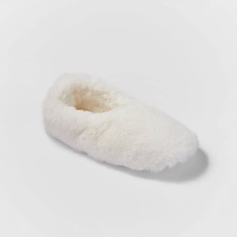 Women's Faux Fur Pull-On Slipper Socks