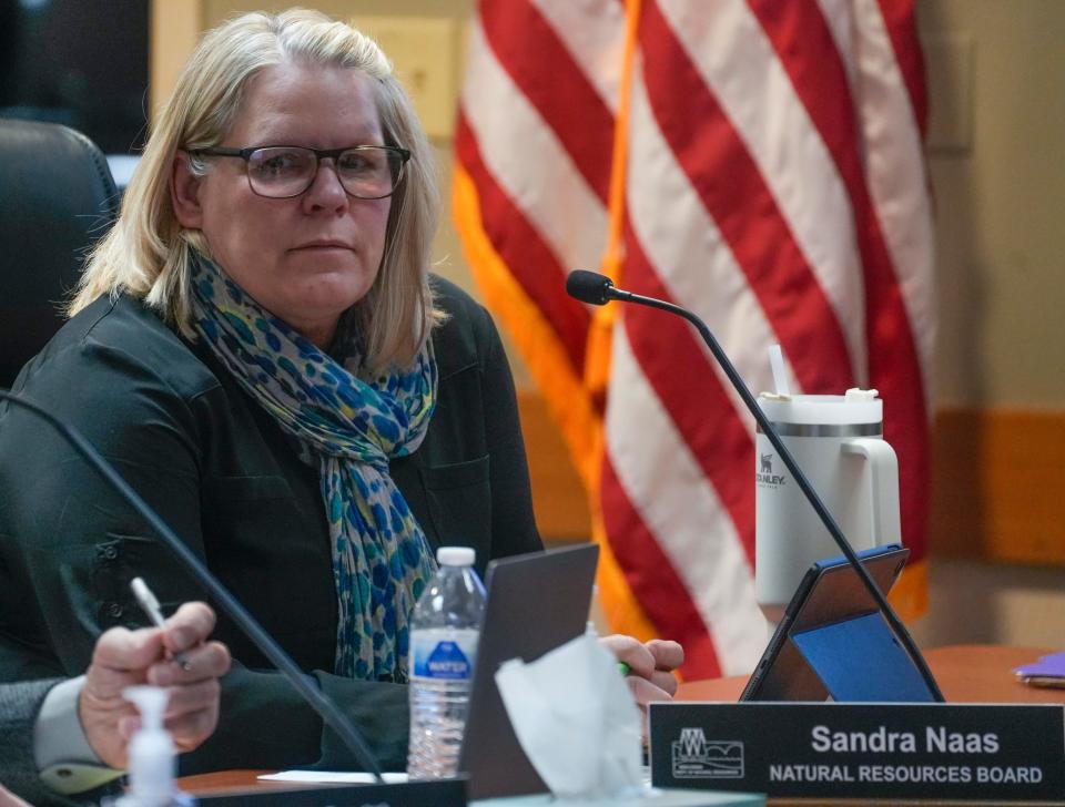 Sandra Dee Naas, board member, seen during the Natural Resources Board meeting Wednesday, Jan. 25, 2023, in Madison,