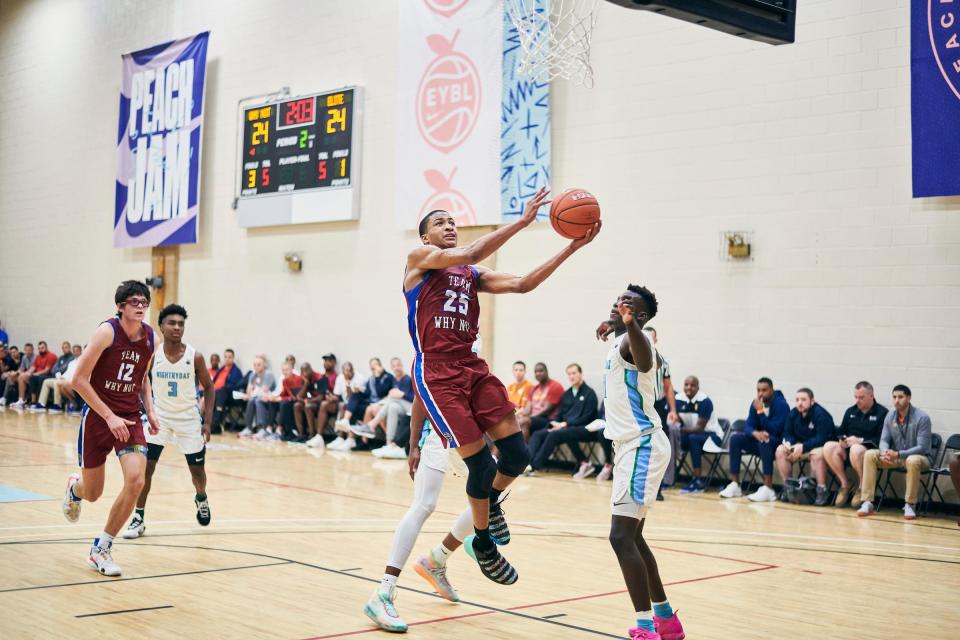 NORTH AUGUSTA, SC. July 11, 2019. Nimari Burnett 2020 #25 of Team WhyNot 17U at Nike Peach Jam in North Augusta, SC. 
NOTE TO USER: Mandatory Copyright Notice: Photo by Jon Lopez / Nike