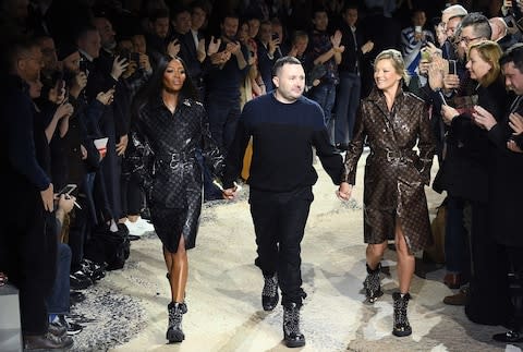 Naomi Campbell and Kate Moss Kim Jones Louis Vuitton Paris men's fashion week - Credit: Dominique Charriau/WireImage