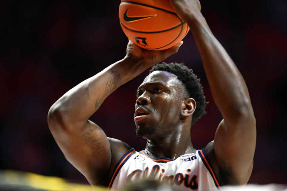 Illinois' Kofi Cockburn. (AP Photo/Michael Allio)