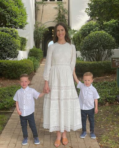 <p>Matt Ryan Instagram</p> Sarah Marshall with her kids, Marshall and John