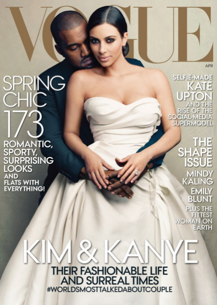 Kim Kardashian and Kanye West: Vogue, April 2014