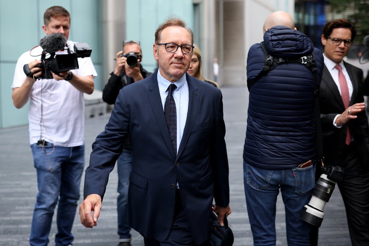 Hollywood actor Kevin Spacey arrives at Southwark Crown Court on Friday (Getty Images)