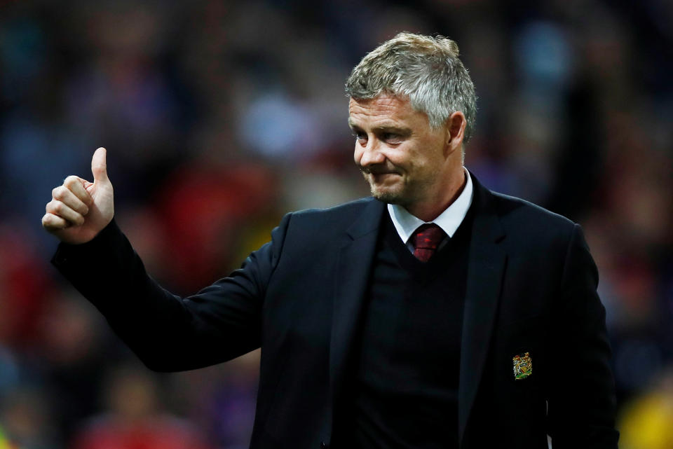 Soccer Football - Europa League - Group L - Manchester United v Astana - Old Trafford, Manchester, Britain - September 19, 2019  Manchester United manager Ole Gunnar Solskjaer before the match    Action Images via Reuters/Jason Cairnduff