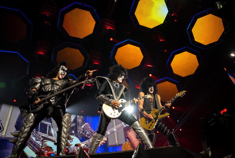 KISS performs for the End of the Road World Tour at Bridgestone Arena in Nashville on Monday night.