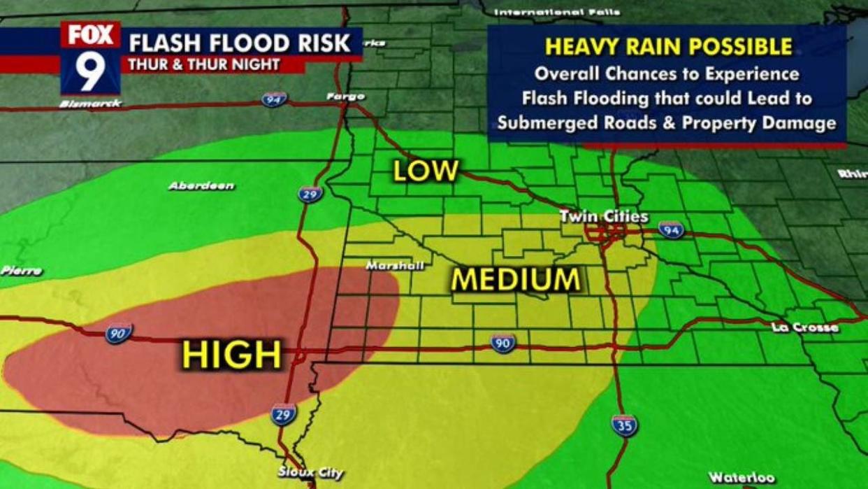 <div>The flash flood threat for Thursday.</div>