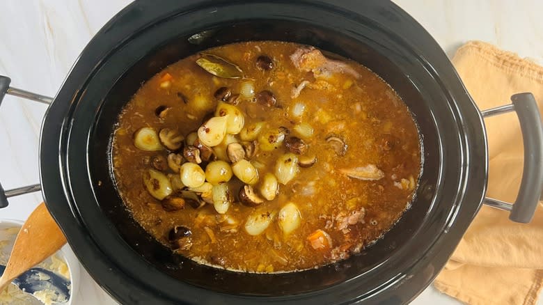 chicken and vegetables in crockpot