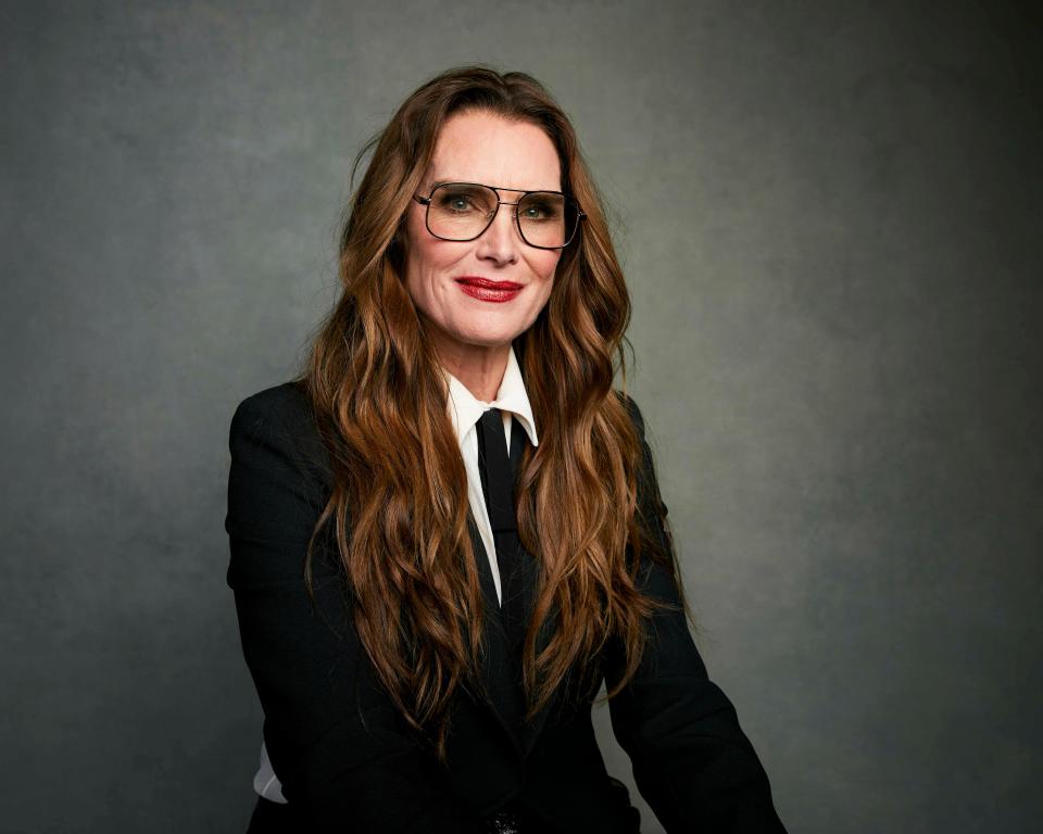 Brooke Shields poses for a portrait to promote the film "Pretty Baby: Brooke Shields" at the Latinx House during the Sundance Film Festival on Saturday, Jan. 21, 2023, in Park City, Utah.