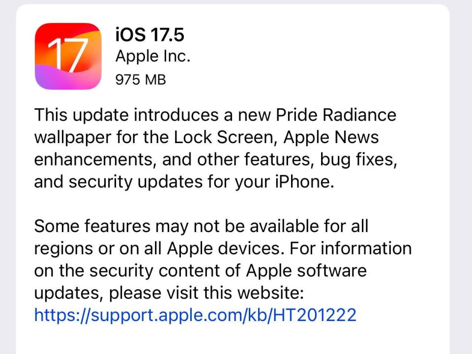 ios 17.5 update screen