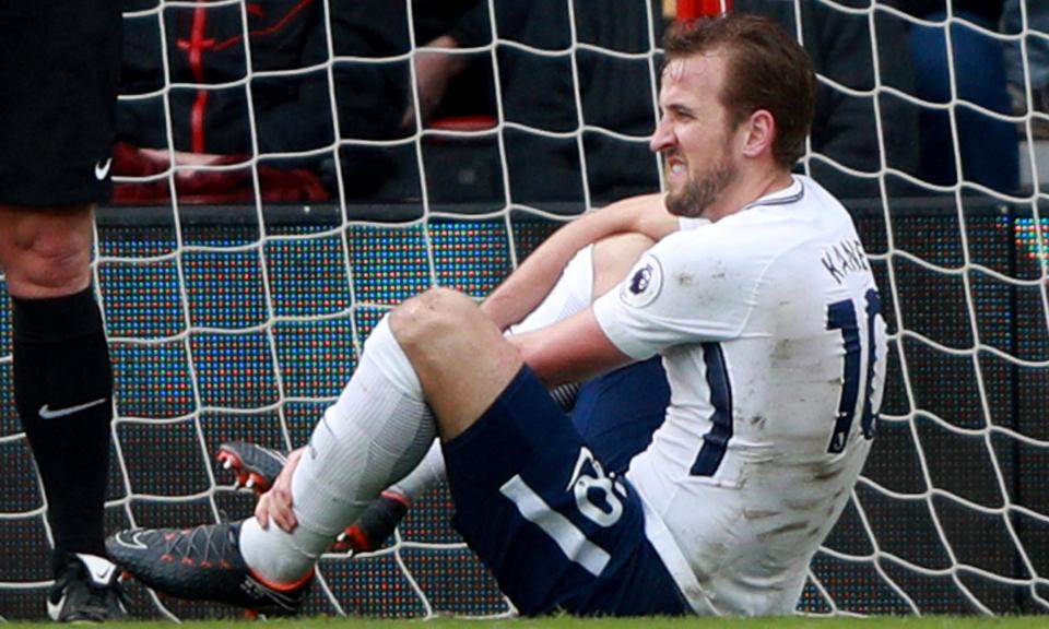 Harry Kane suffered an injury after scoring a disallowed goal against Bournemouth.