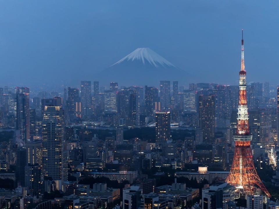 Tokyo skyline by night.