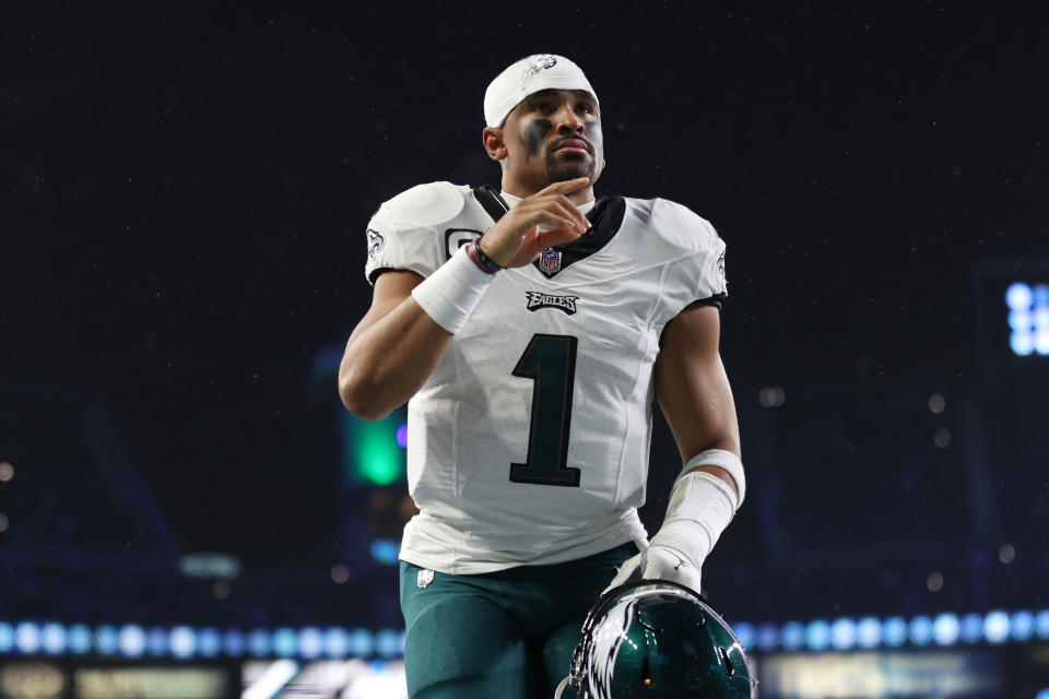 Jalen Hurts appeared to question his teammates' commitment Monday night. On Thursday, he expounded on what he meant. (Photo by Steph Chambers/Getty Images)