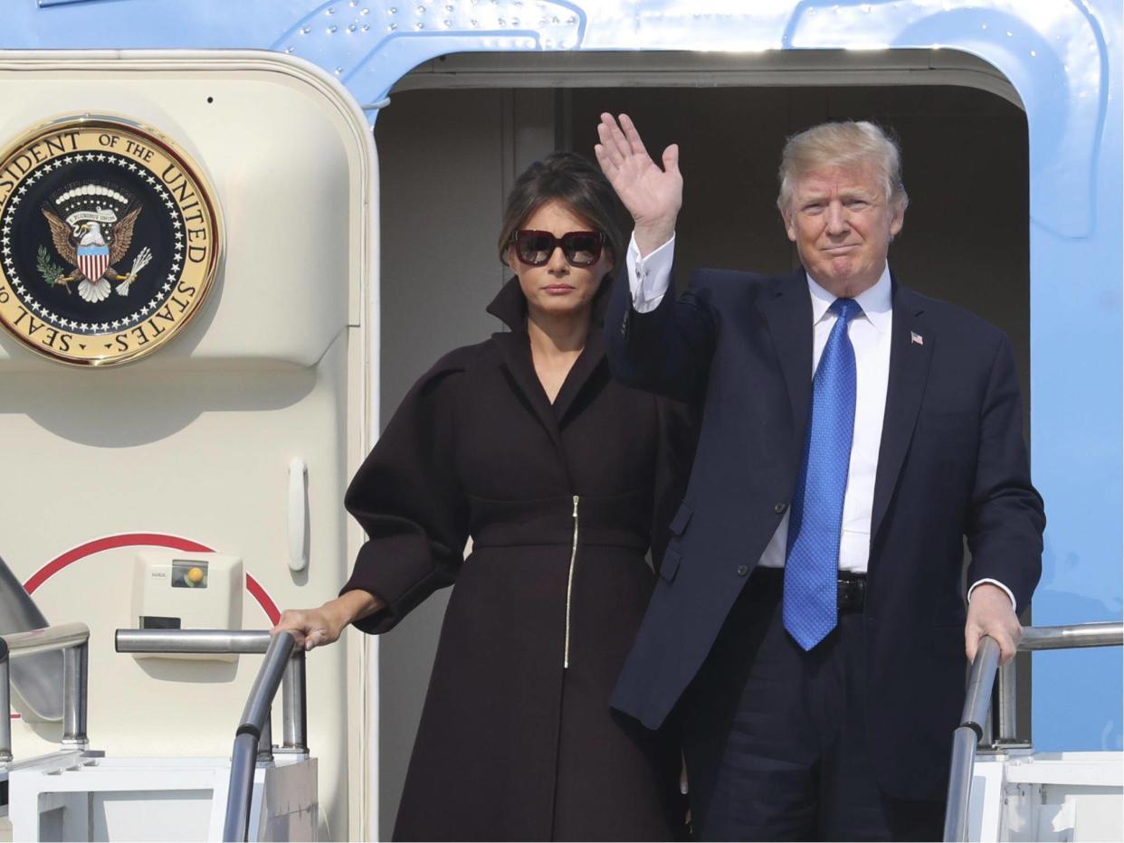 Mr Trump is stopping in China as a part of his first trip as President to Asia: AP Photo/Lee Jin-man