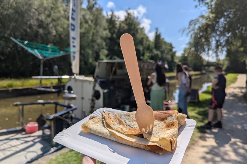 A Nutella crepe from the Crepe Factory Afloat