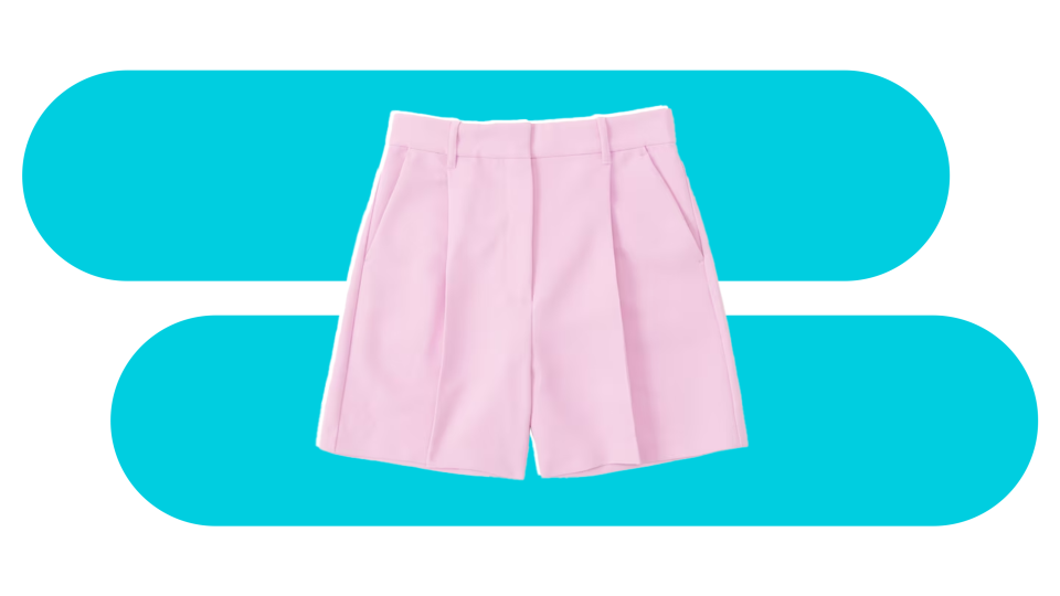 Exude sophistication and style in these Ultra High-Rise Tailored Shorts in baby pink.