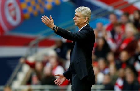 Football - Reading v Arsenal - FA Cup Semi Final - Wembley Stadium - 14/15 - 18/4/15 Arsenal manager Arsene Wenger Action Images via Reuters / Carl Recine