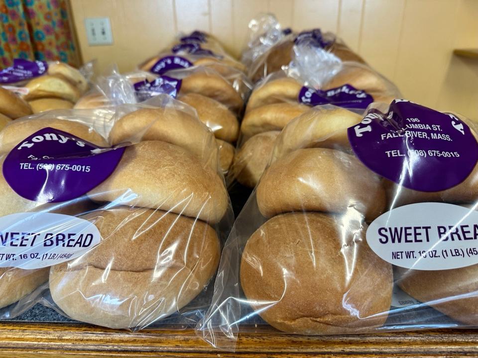 Portuguese sweet bread from Tony's Bakery. You can try some samples from the SouthCoast Snackdown at a sweet bread tasting event at the Viva Maker Shop on Feb. 23, 2024.