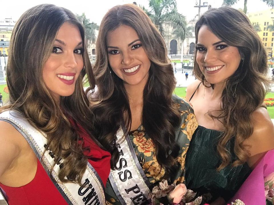 Miss Universo Iris Mittenaere junto a la Miss Perú 2017, Priscila Howard / Miss Universe/Instagram