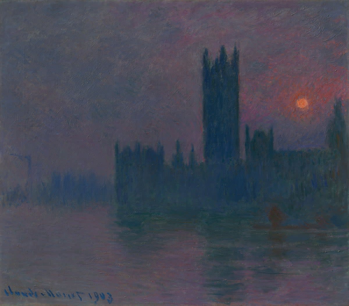 Claude Monet, Houses of Parliament (Le Parlement, soleil couchant) 1904 (Museum Barberini, Potsdam)