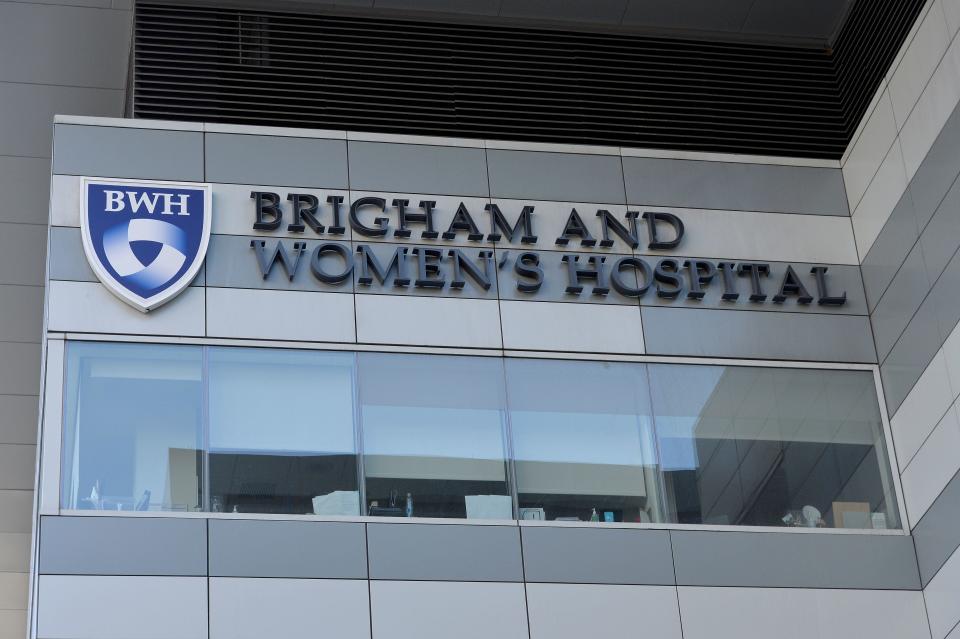 A view of Brigham and Women's Hospital in Boston, Massachusetts, on March 7, 2020.  / Credit: Joseph Prezioso/AFP via Getty Images