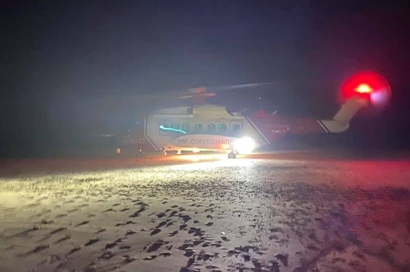 A man was airlifted to hospital after slipping 40 feet from a cliff edge in Cornwall. (Polzeath Coastgard)
