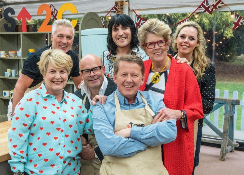The celebs on the first episode of this year’s celeb Bake Off. (Channel 4)