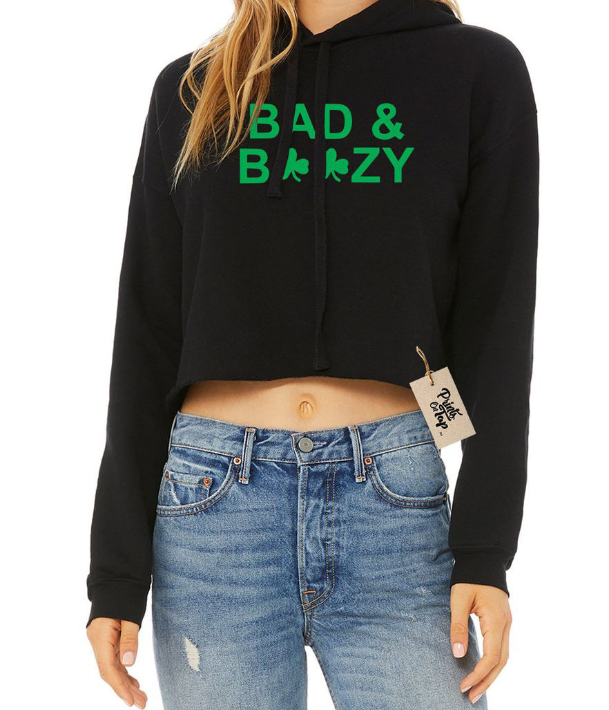 PrintsOnTap Bad and Boozy Women’s Cropped Hoodie (Photo: Etsy)