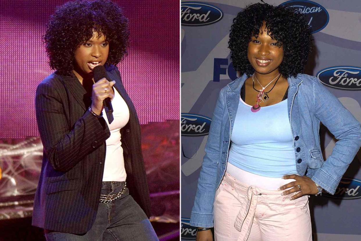 <p>Ray Mickshaw/WireImage; Steve Granitz/WireImage</p> Jennifer Hudson on American Idol in 2004