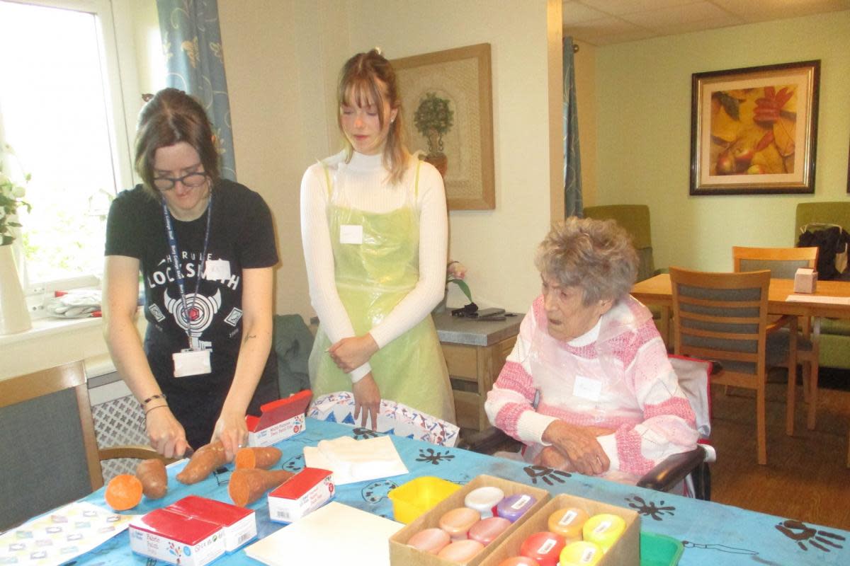 Students at Rose Court care home <i>(Image: Bury College)</i>