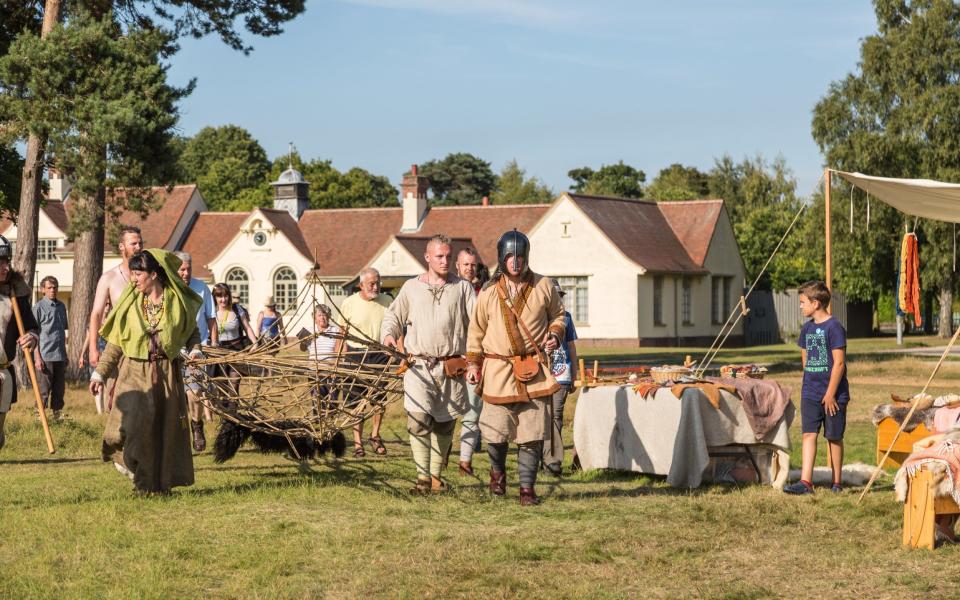 Guests enjoy an Anglo-Saxon reenactment