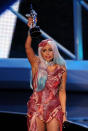 Lady Gaga wore an outfit made entirely from meat. Enough said.