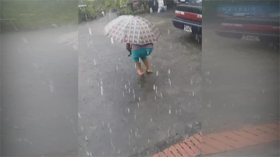 午後冰雹雨突襲！　苗栗卓蘭.台南東山民眾驚又喜