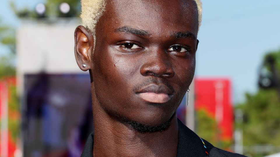 Moustapha Fall attends a red carpet for "Io Capitano" at the Venice International Film Festival. - Pascal Le Segretain/Getty Images